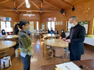 姶良市立北山小学校 家庭教育学級閉級式・なわとび発表会